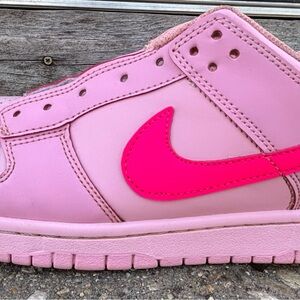 Nike Pink Sneakers with Hot Pink Swoosh